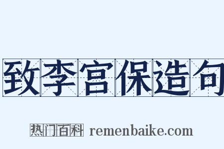 致李宫保造句是什么意思的图片